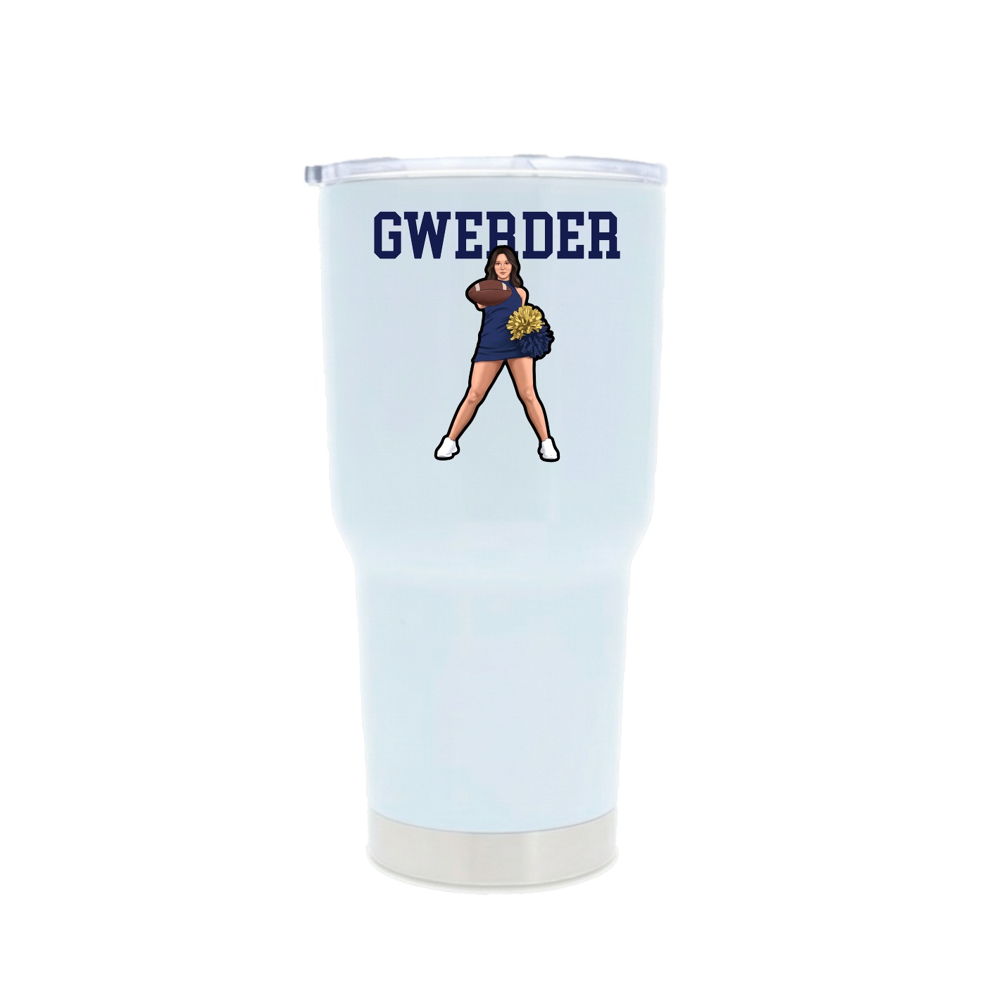 30oz Stainless Steel Tumbler — Shirsey in White