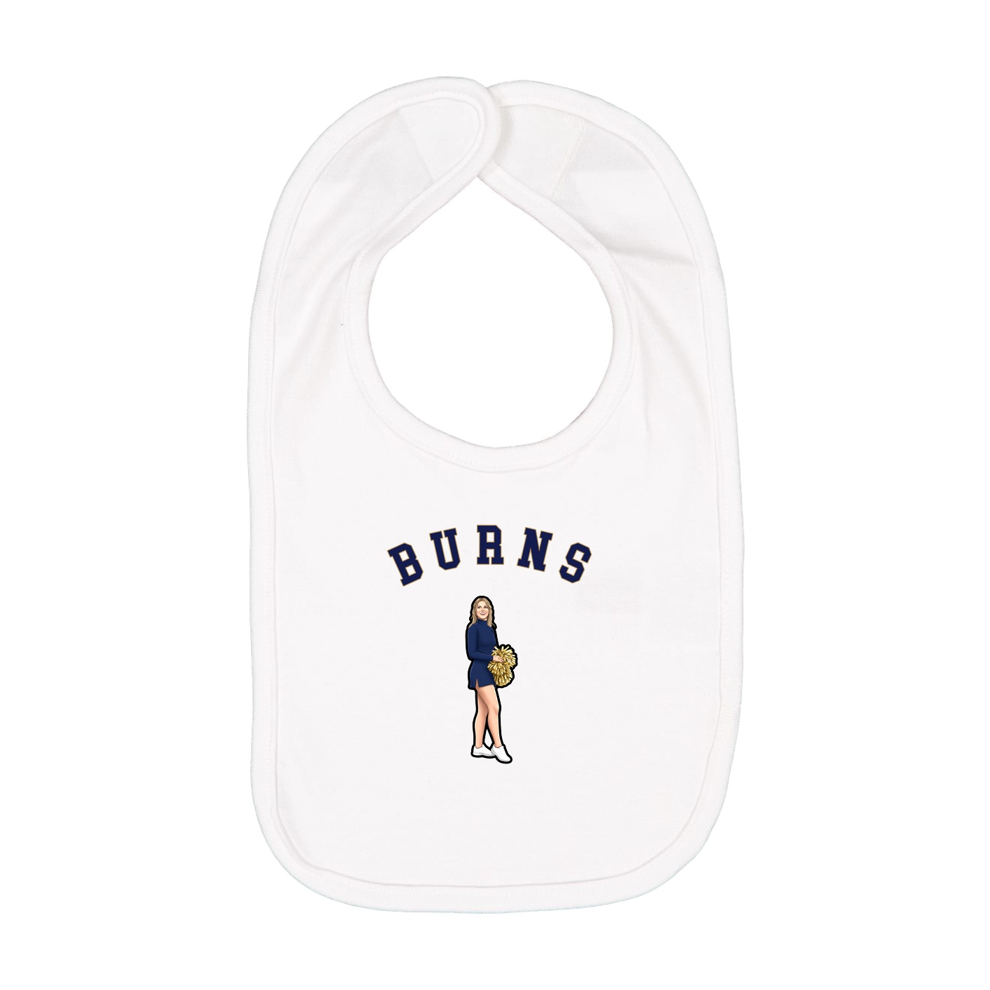 Infant Bib — Shirsey Arch in White