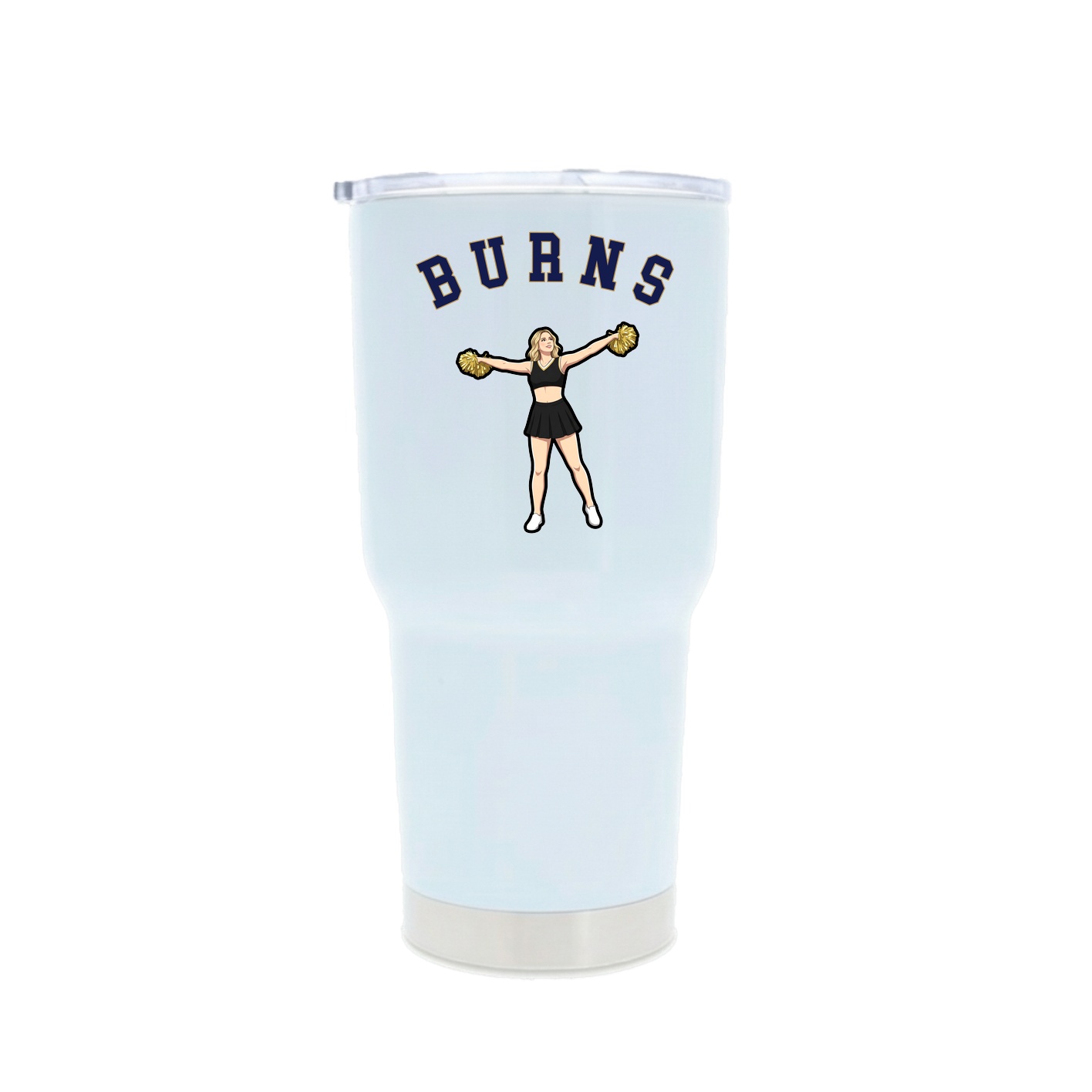 30oz Stainless Steel Tumbler — Shirsey Arch in White