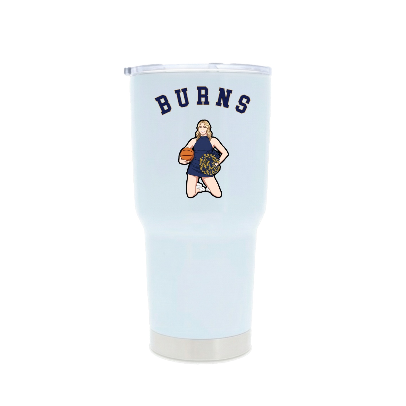 30oz Stainless Steel Tumbler — Shirsey Arch in White