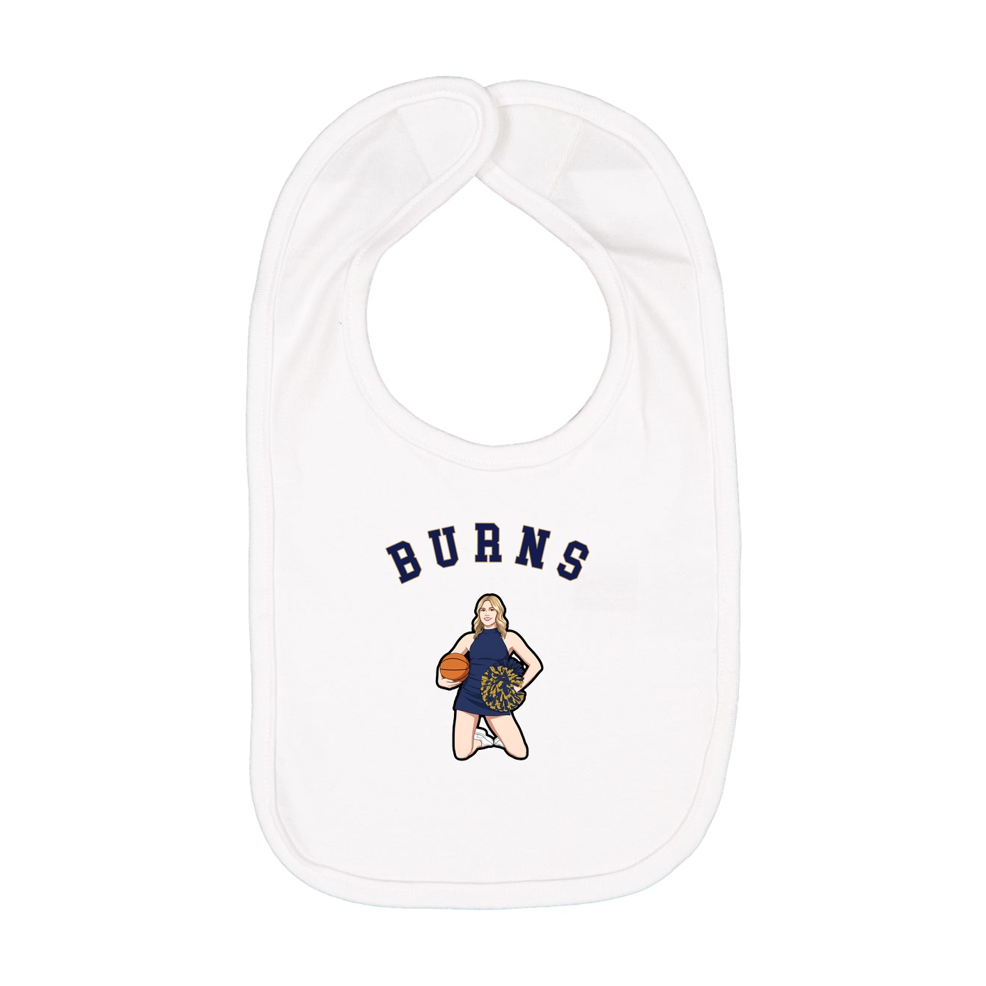 Infant Bib — Shirsey Arch in White
