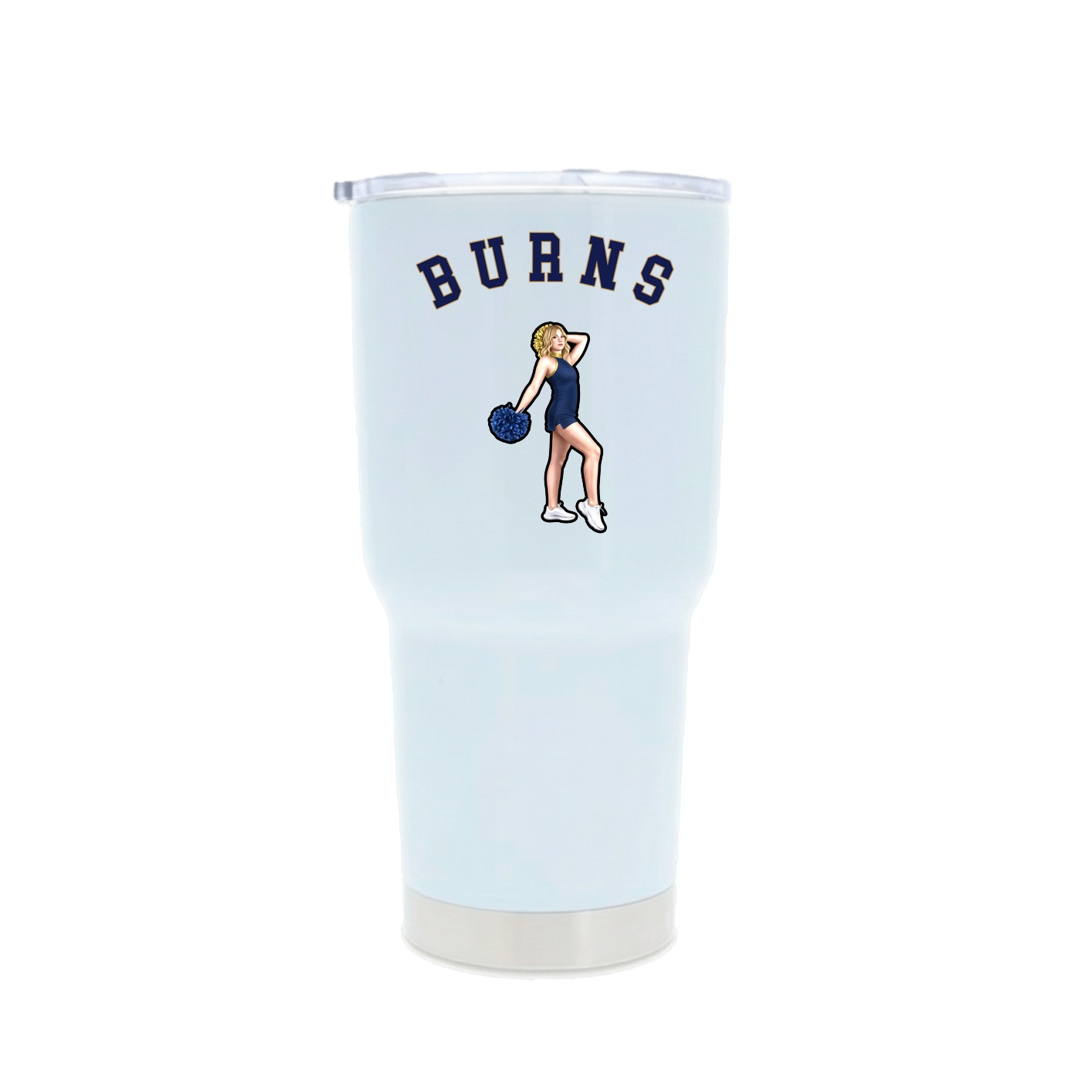 30oz Stainless Steel Tumbler — Shirsey Arch in White