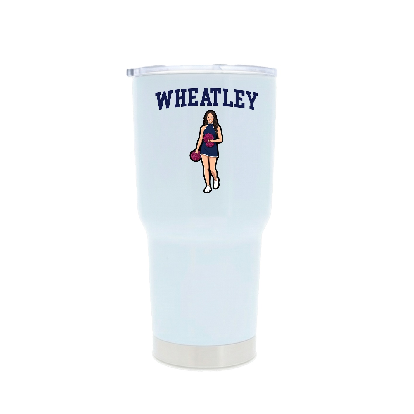 30oz Stainless Steel Tumbler — Shirsey in White