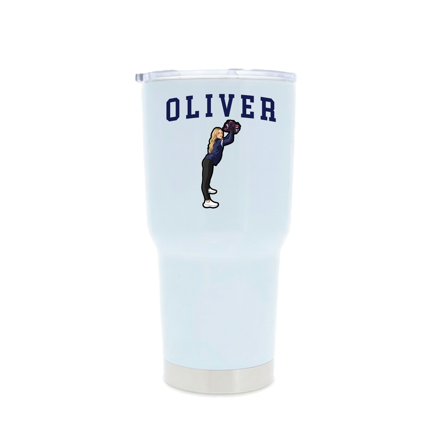 30oz Stainless Steel Tumbler — Shirsey in White