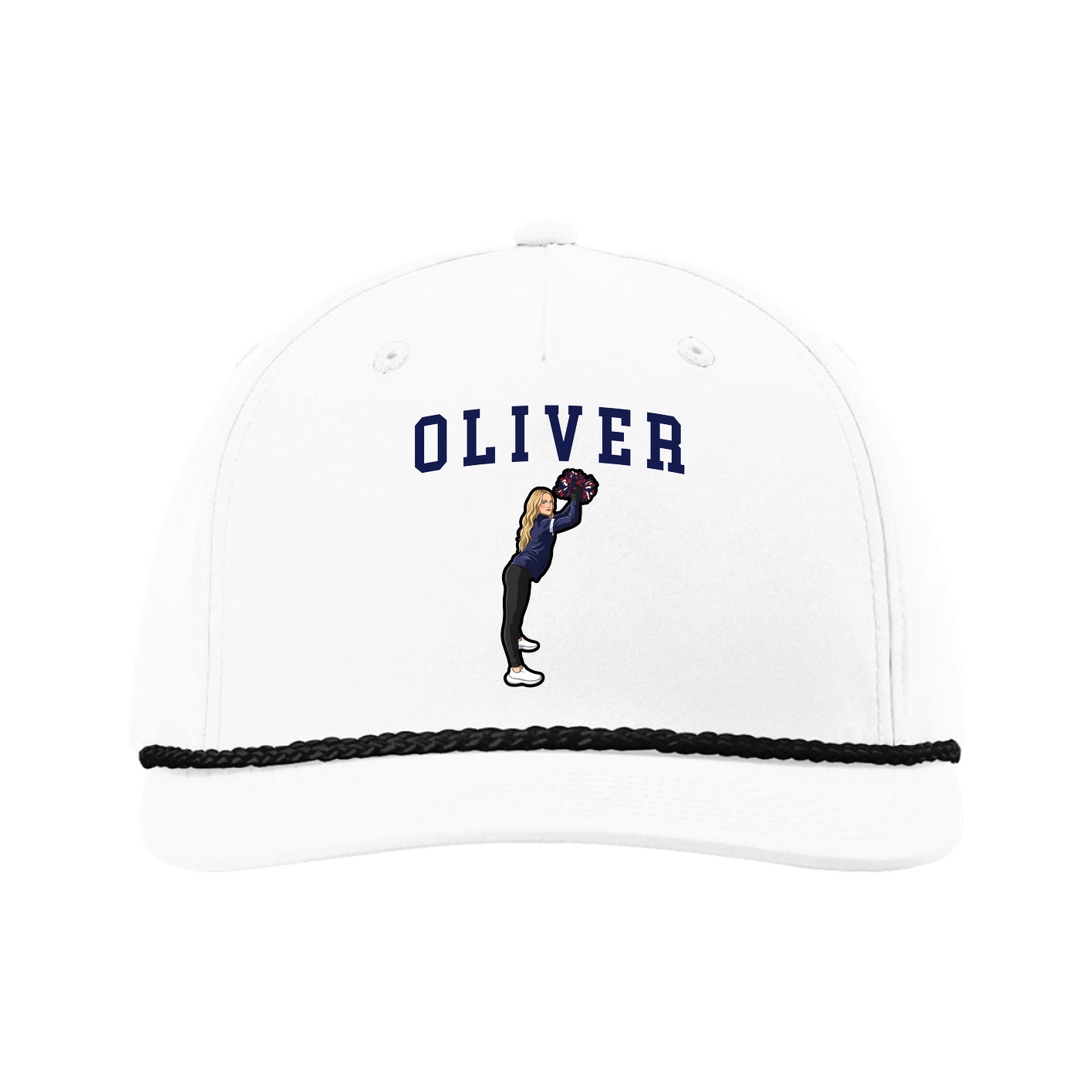 Five-Panel Classic Rope Cap — Shirsey in White