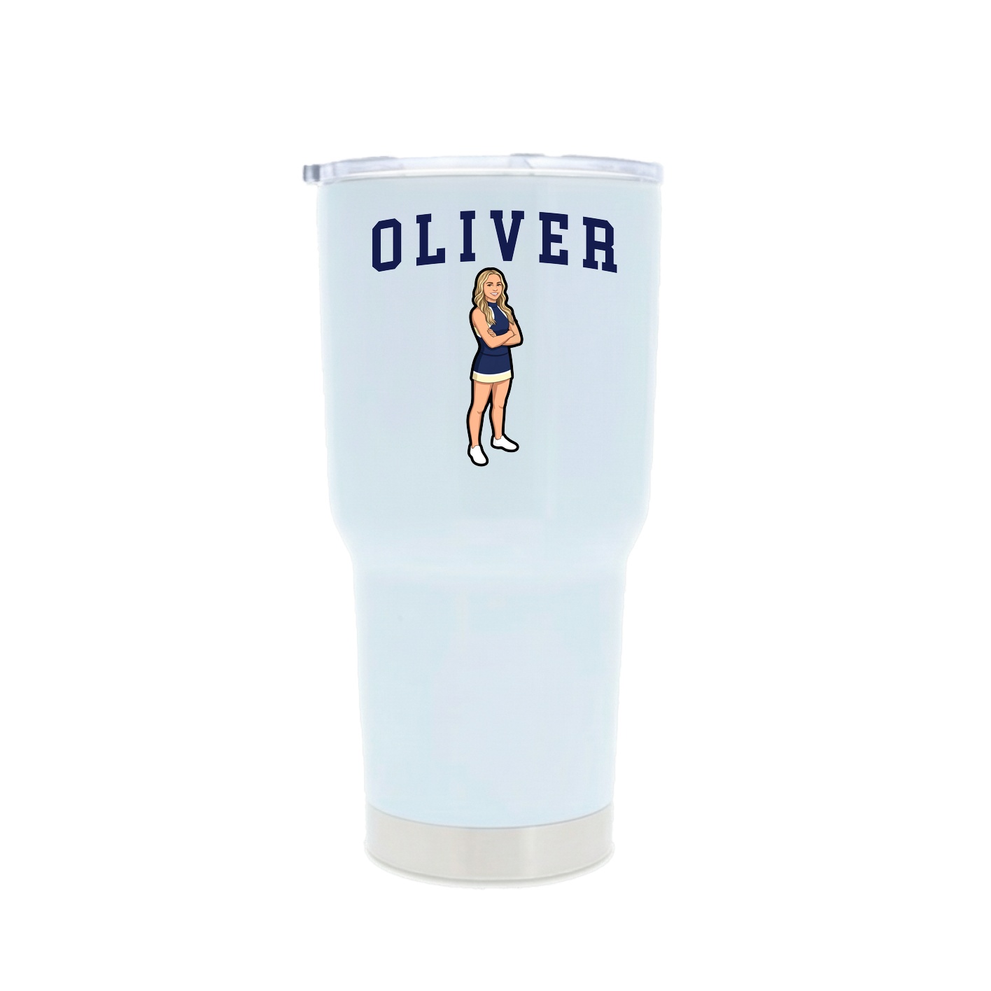 30oz Stainless Steel Tumbler — Shirsey in White