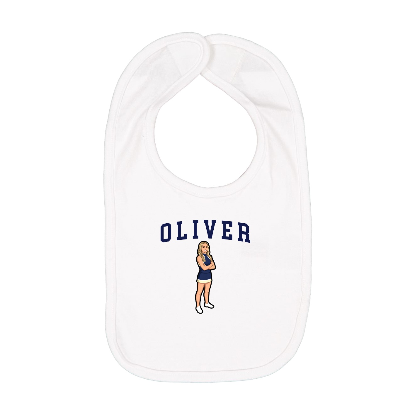 Infant Bib — Shirsey in White
