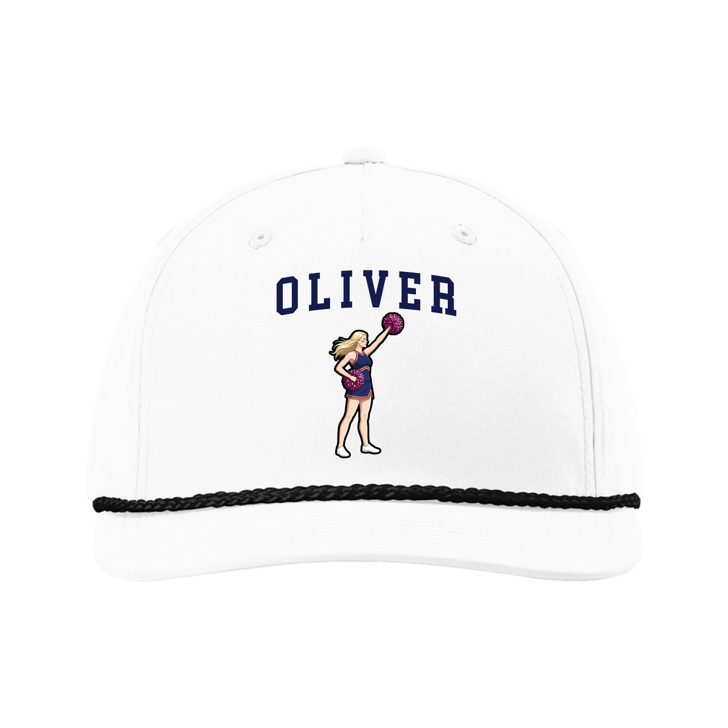 Five-Panel Classic Rope Cap — Shirsey in White