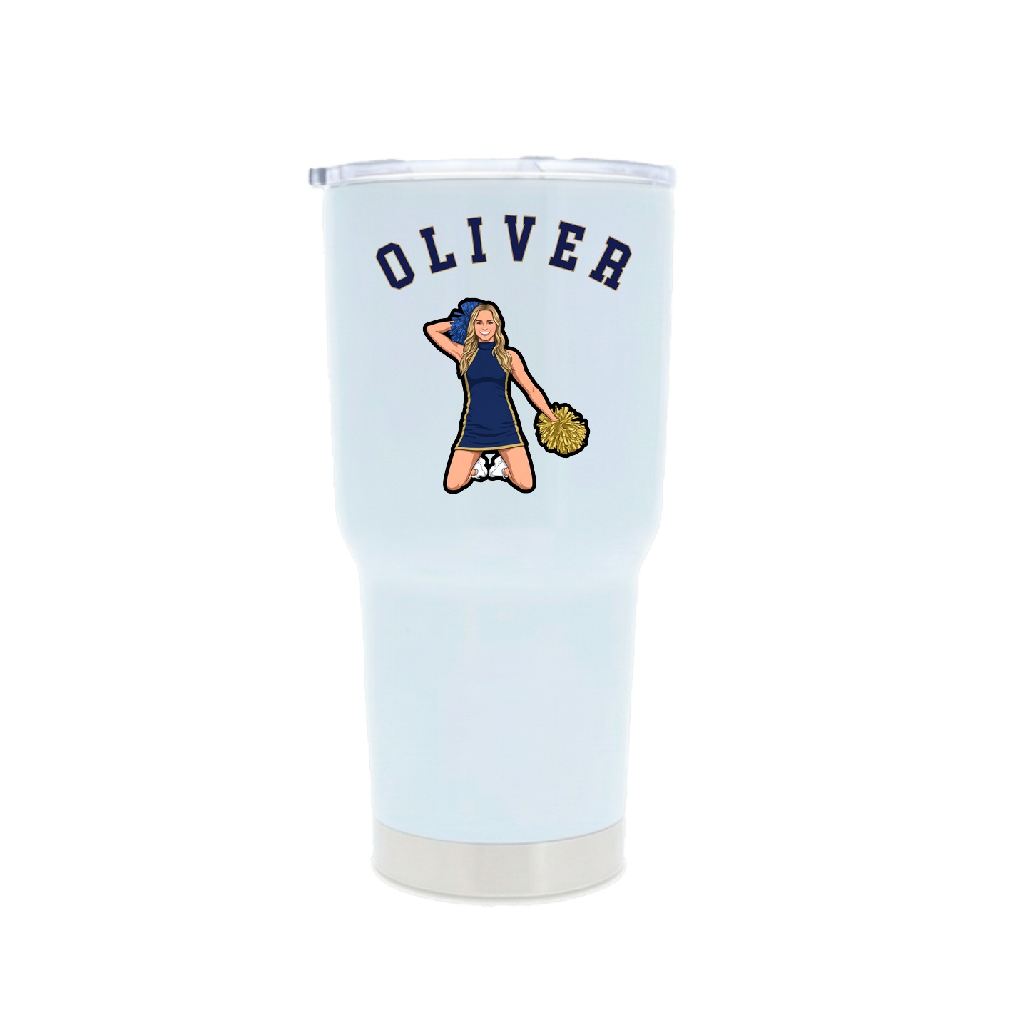 30oz Stainless Steel Tumbler — Shirsey Arch in White
