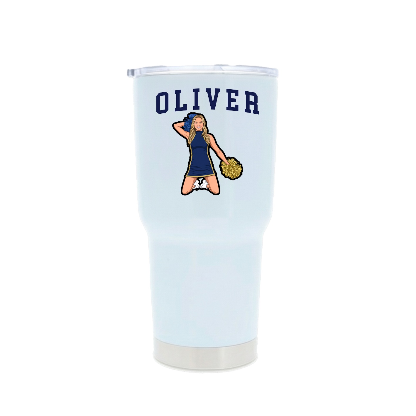 30oz Stainless Steel Tumbler — Shirsey in White