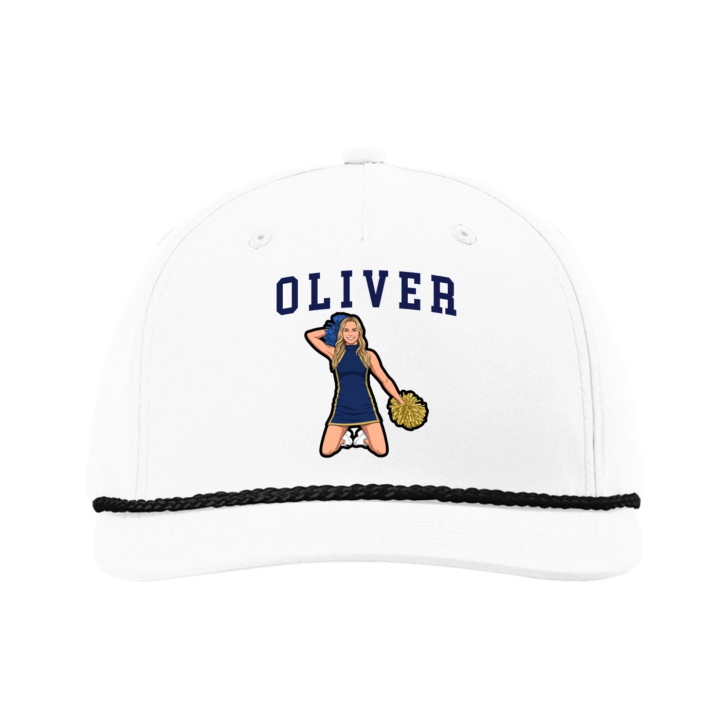 Five-Panel Classic Rope Cap — Shirsey in White