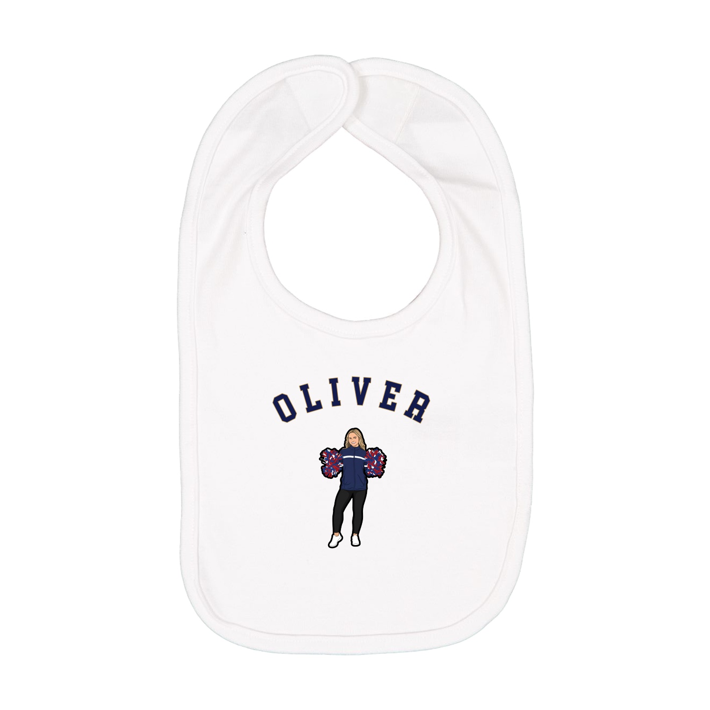 Infant Bib — Shirsey Arch in White