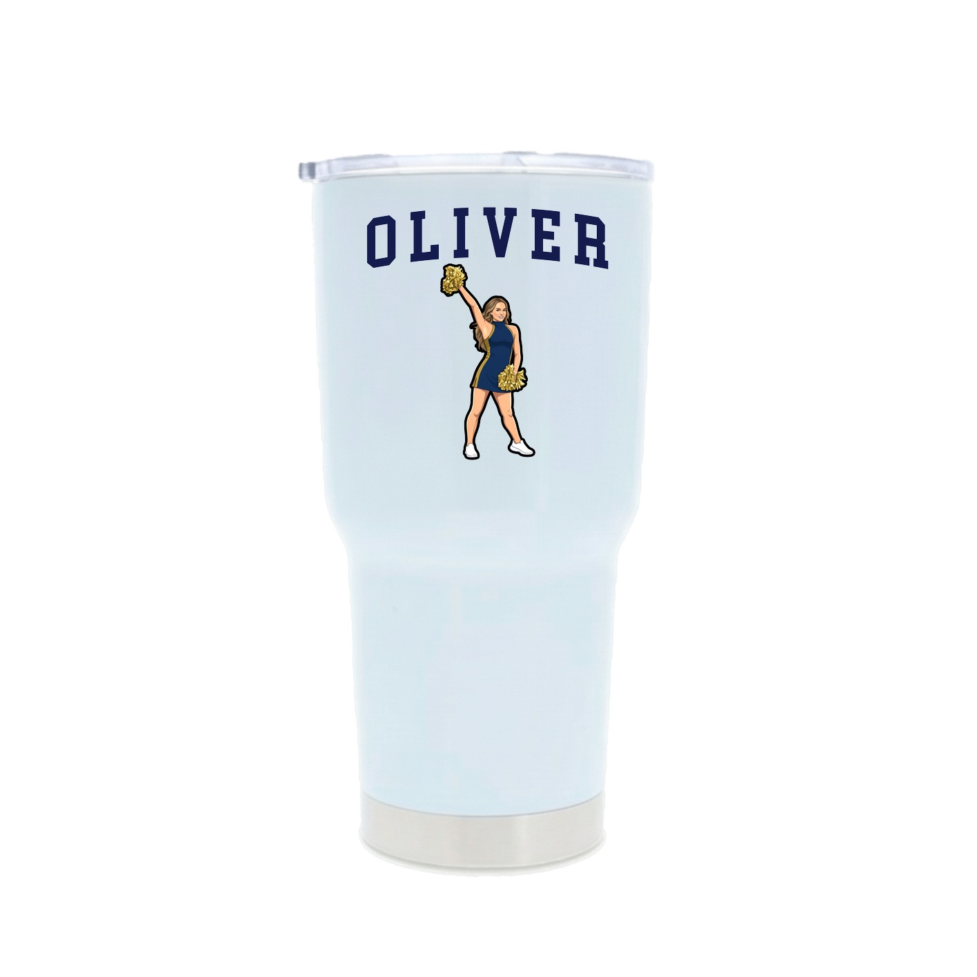 30oz Stainless Steel Tumbler — Shirsey in White