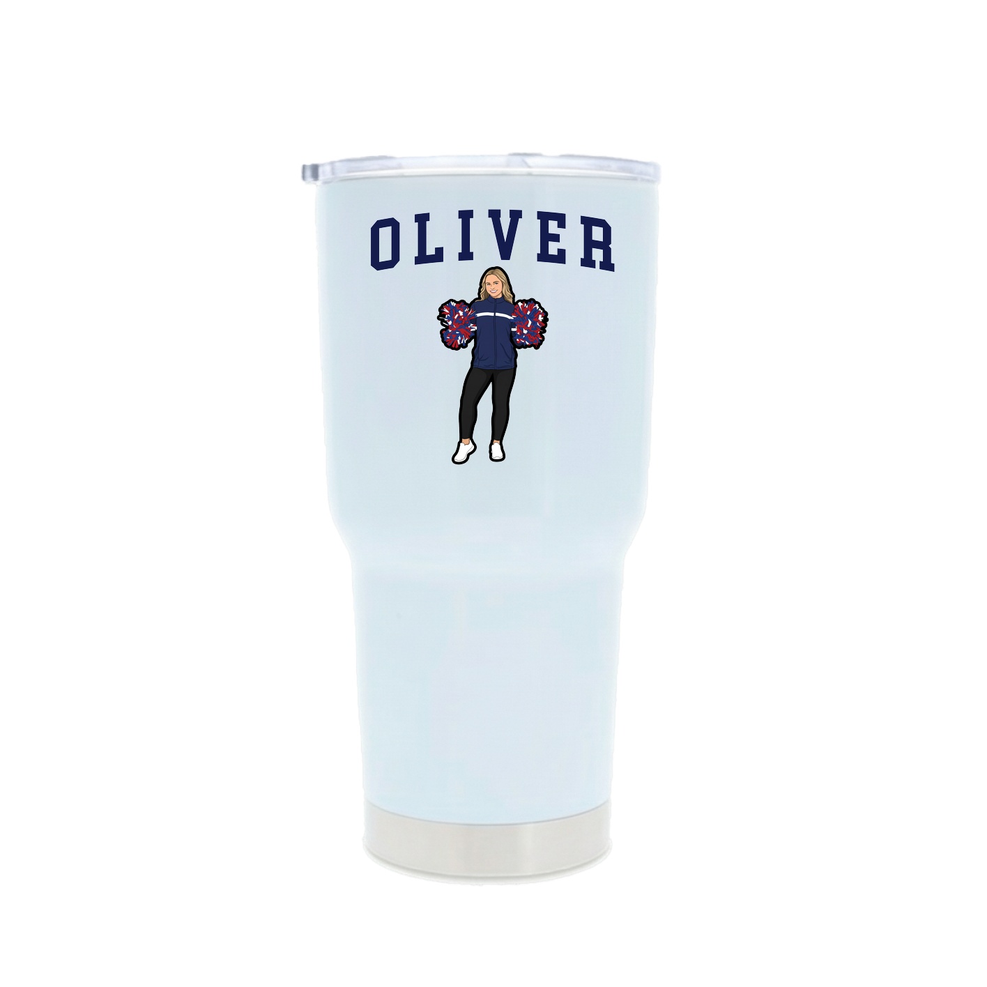 30oz Stainless Steel Tumbler — Shirsey in White