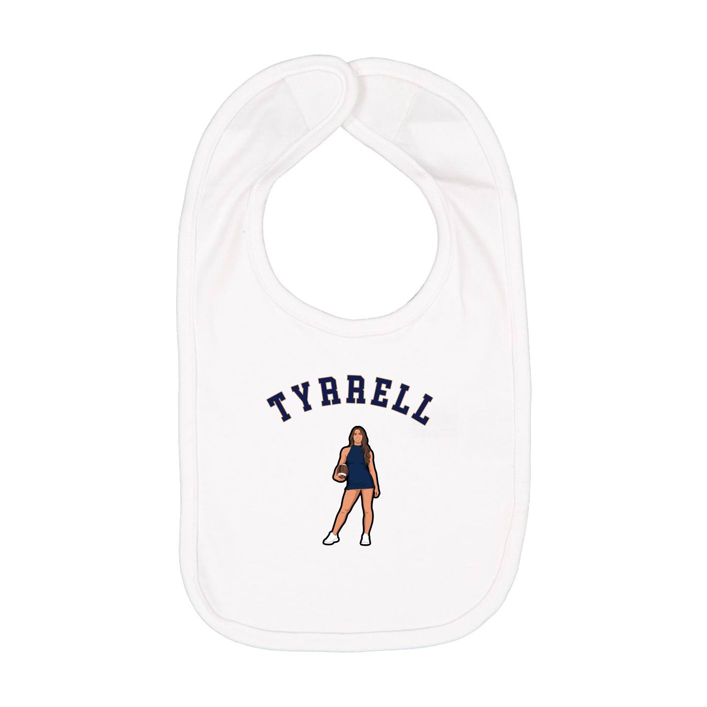 Infant Bib — Shirsey Arch in White