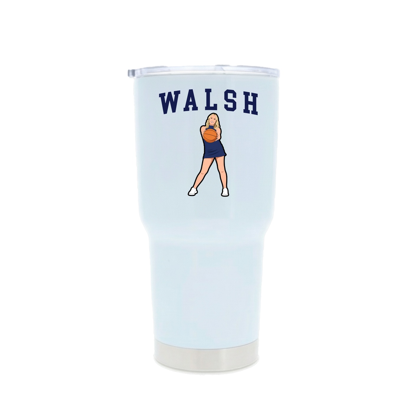 30oz Stainless Steel Tumbler — Shirsey in White