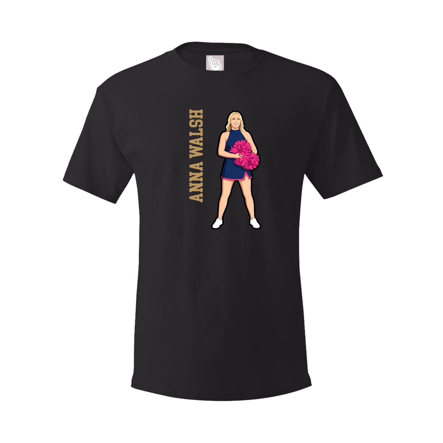 Tee — Name Vertical in Black