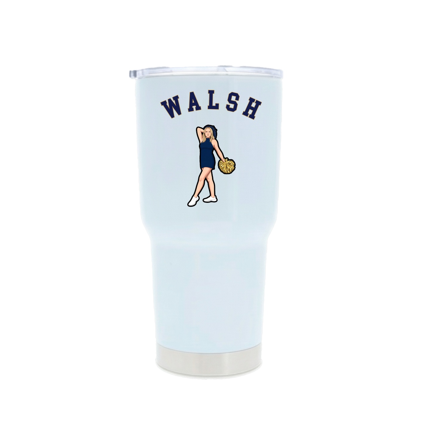 30oz Stainless Steel Tumbler — Shirsey Arch in White