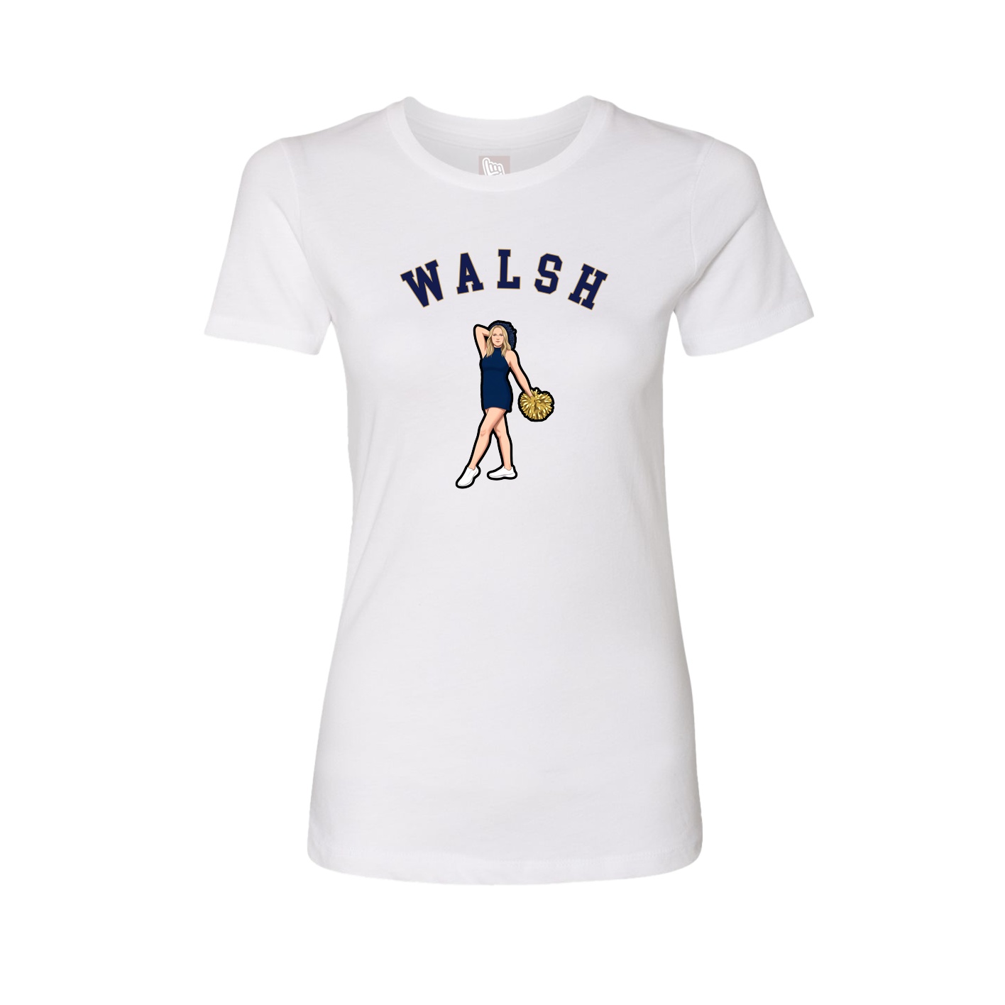 Fitted Women's Tee — Shirsey Arch in White