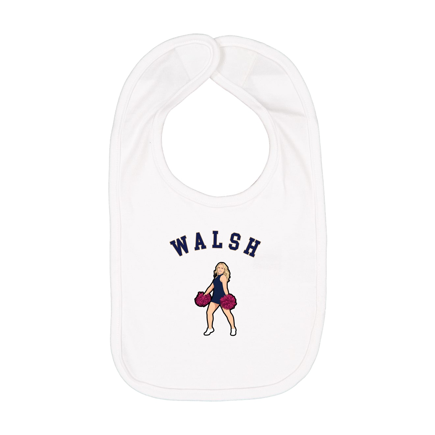 Infant Bib — Shirsey Arch in White