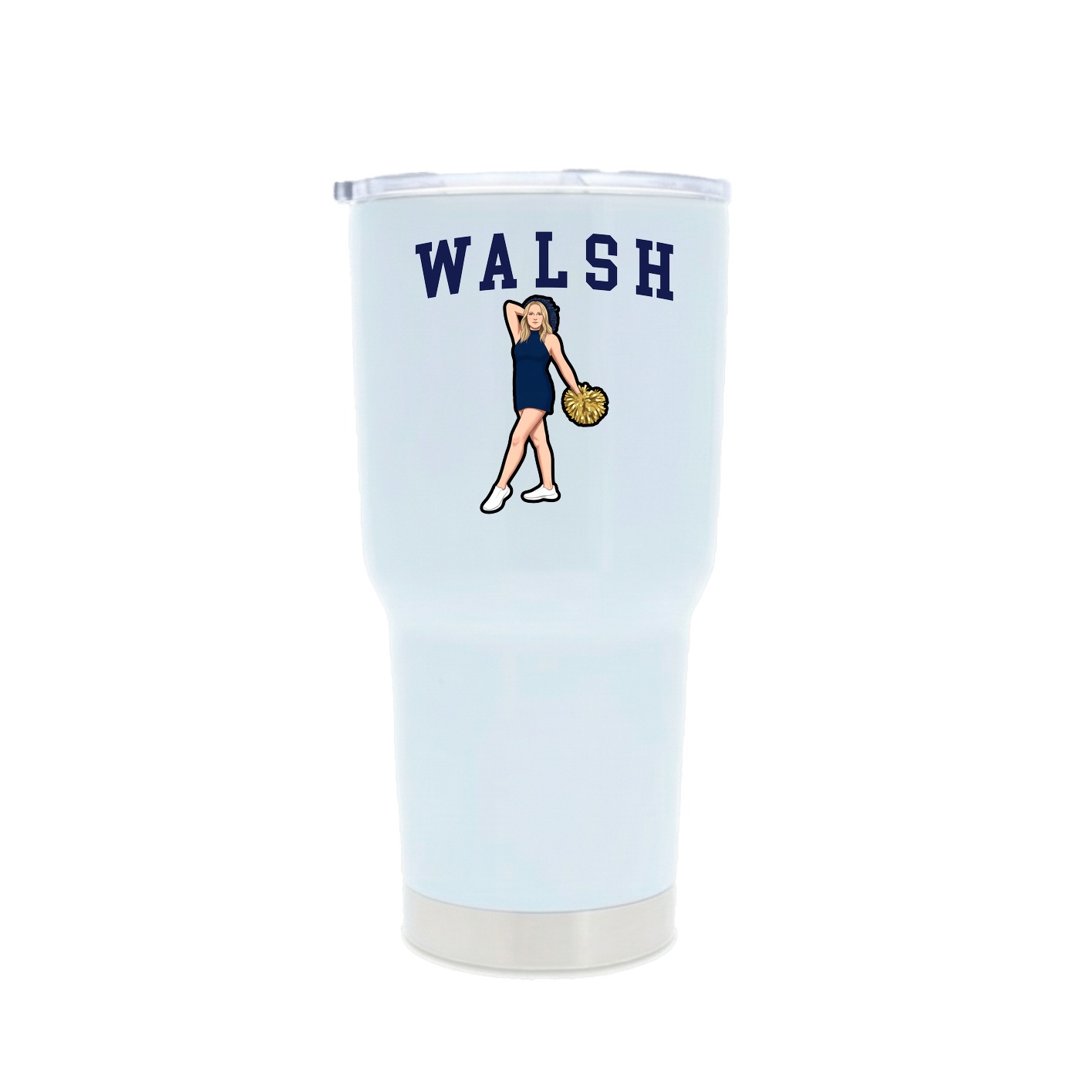 30oz Stainless Steel Tumbler — Shirsey in White