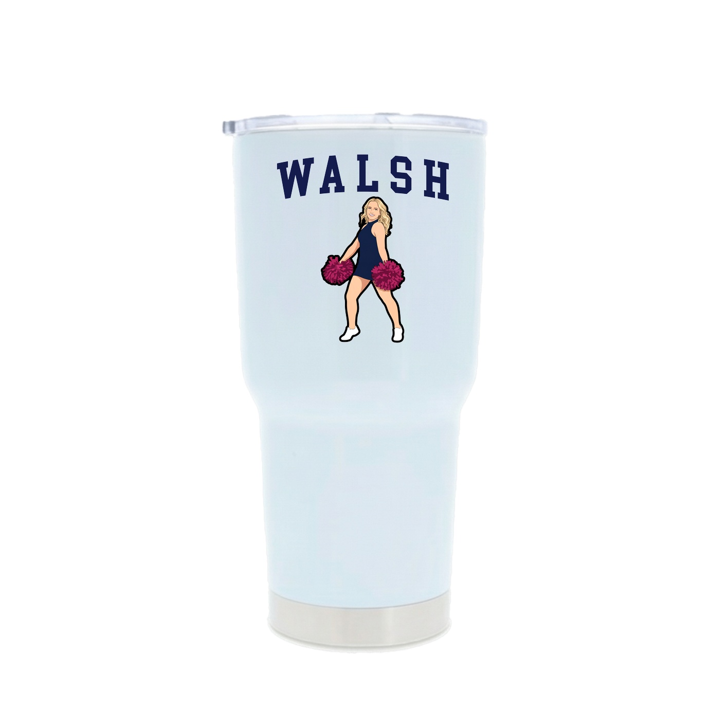 30oz Stainless Steel Tumbler — Shirsey in White
