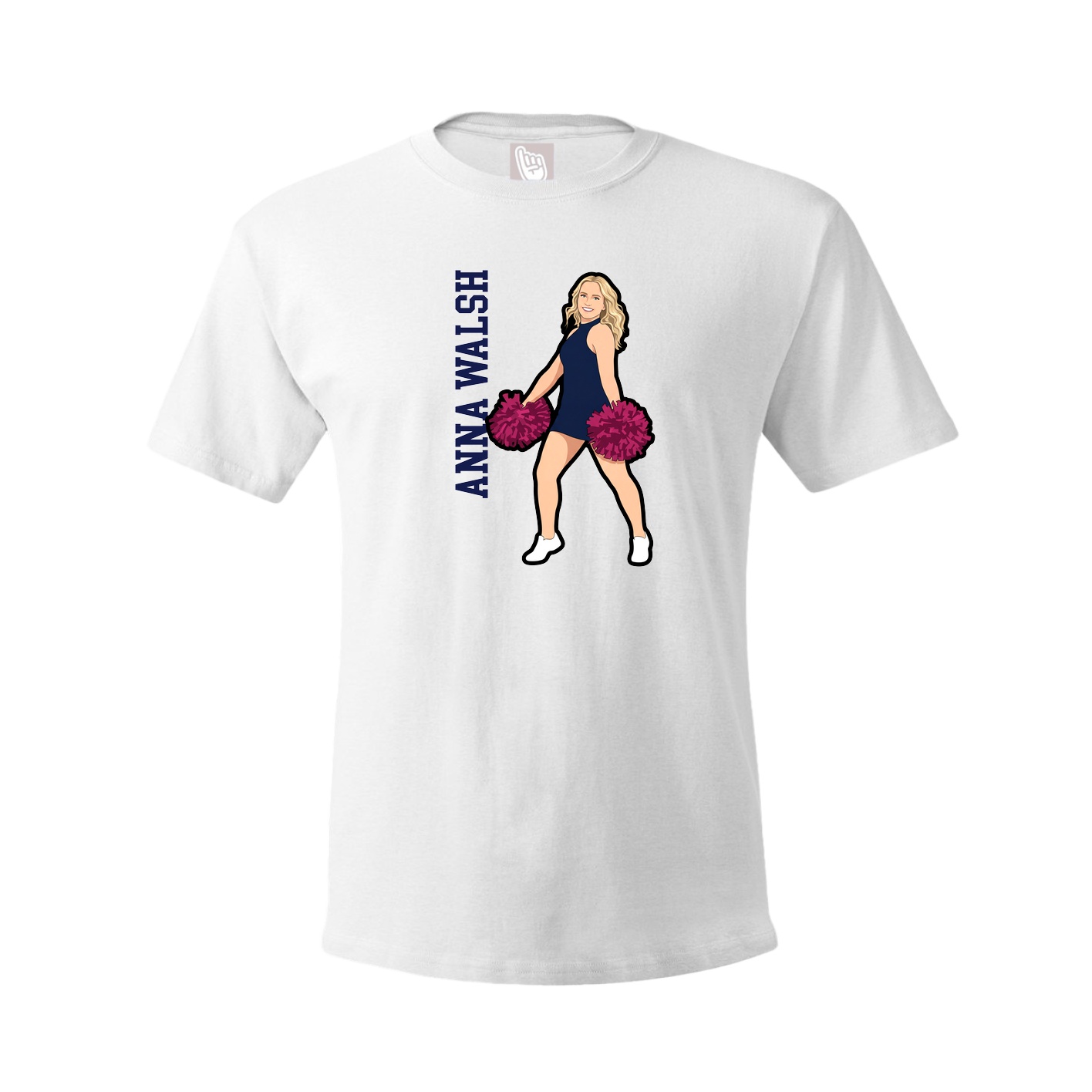 Tee — Name Vertical in White