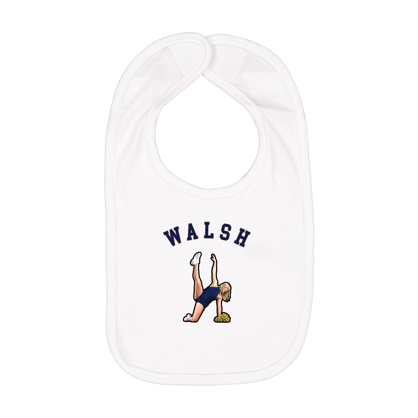 Infant Bib — Shirsey Arch in White