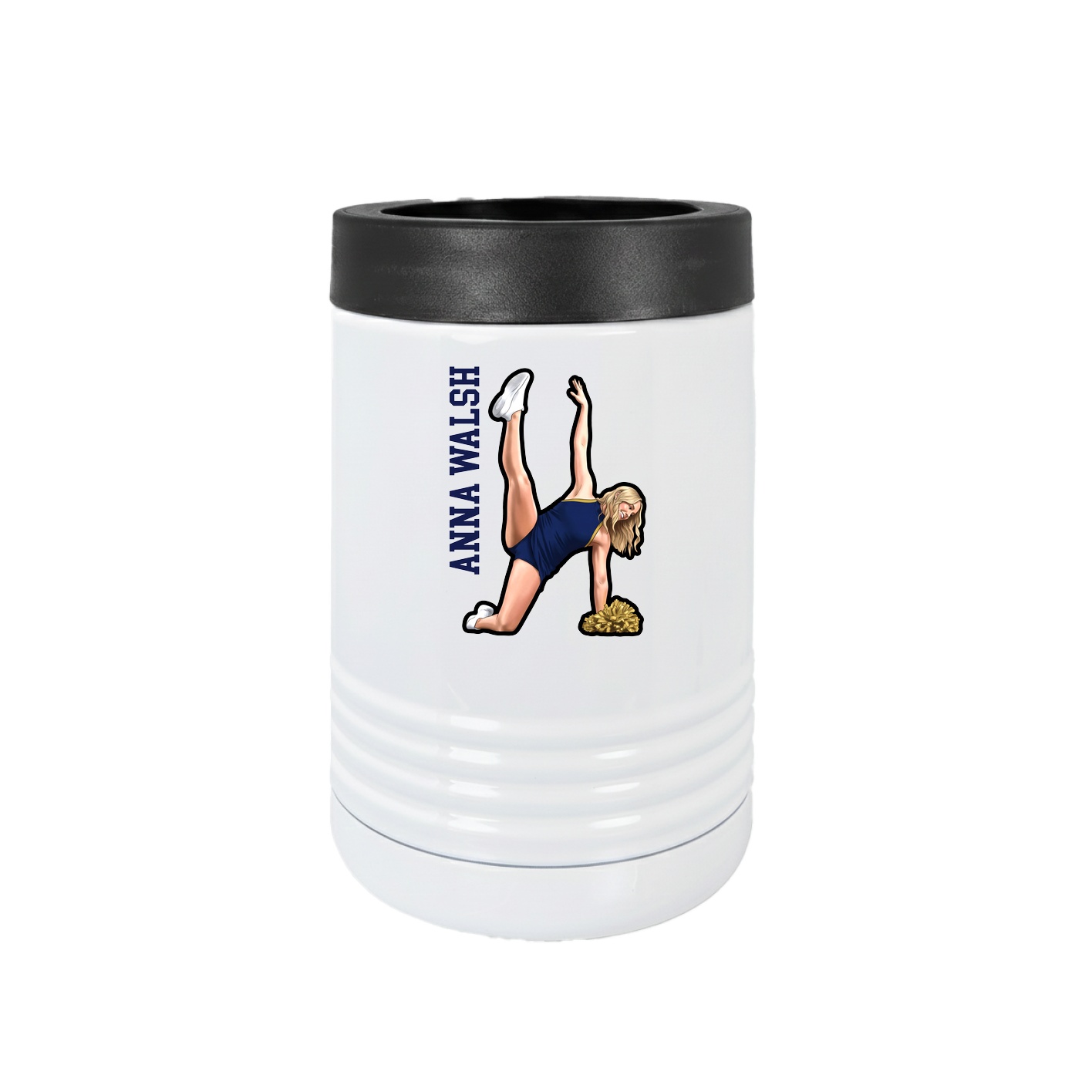 Beverage Holder — Name Vertical in White