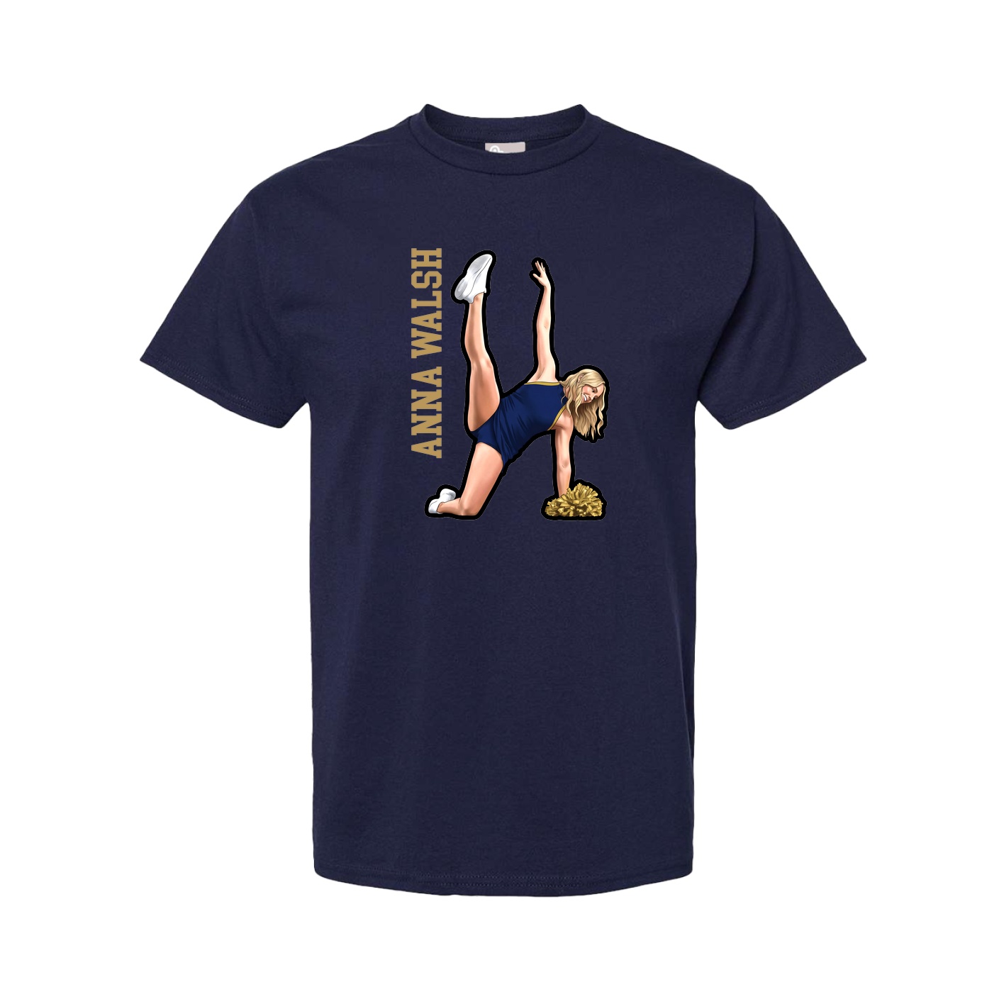 Youth Tee — Name Vertical in Navy