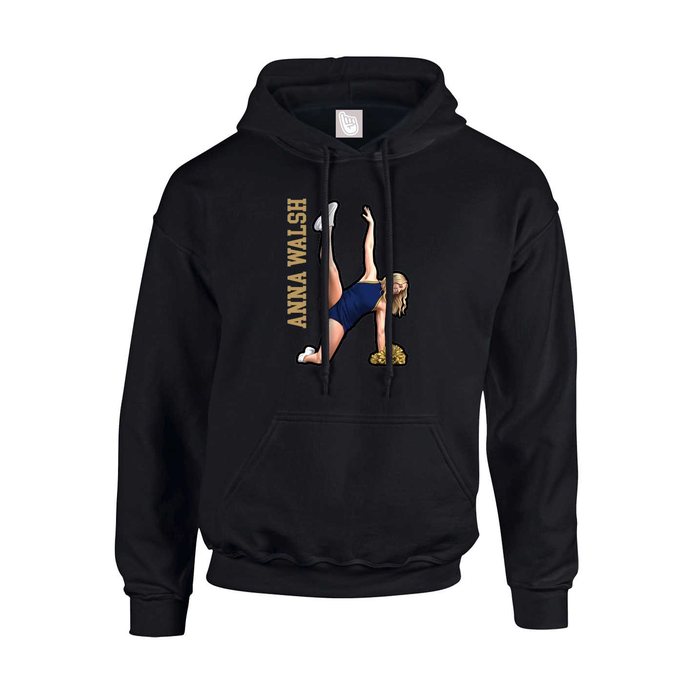Youth Hoodie — Name Vertical in Black