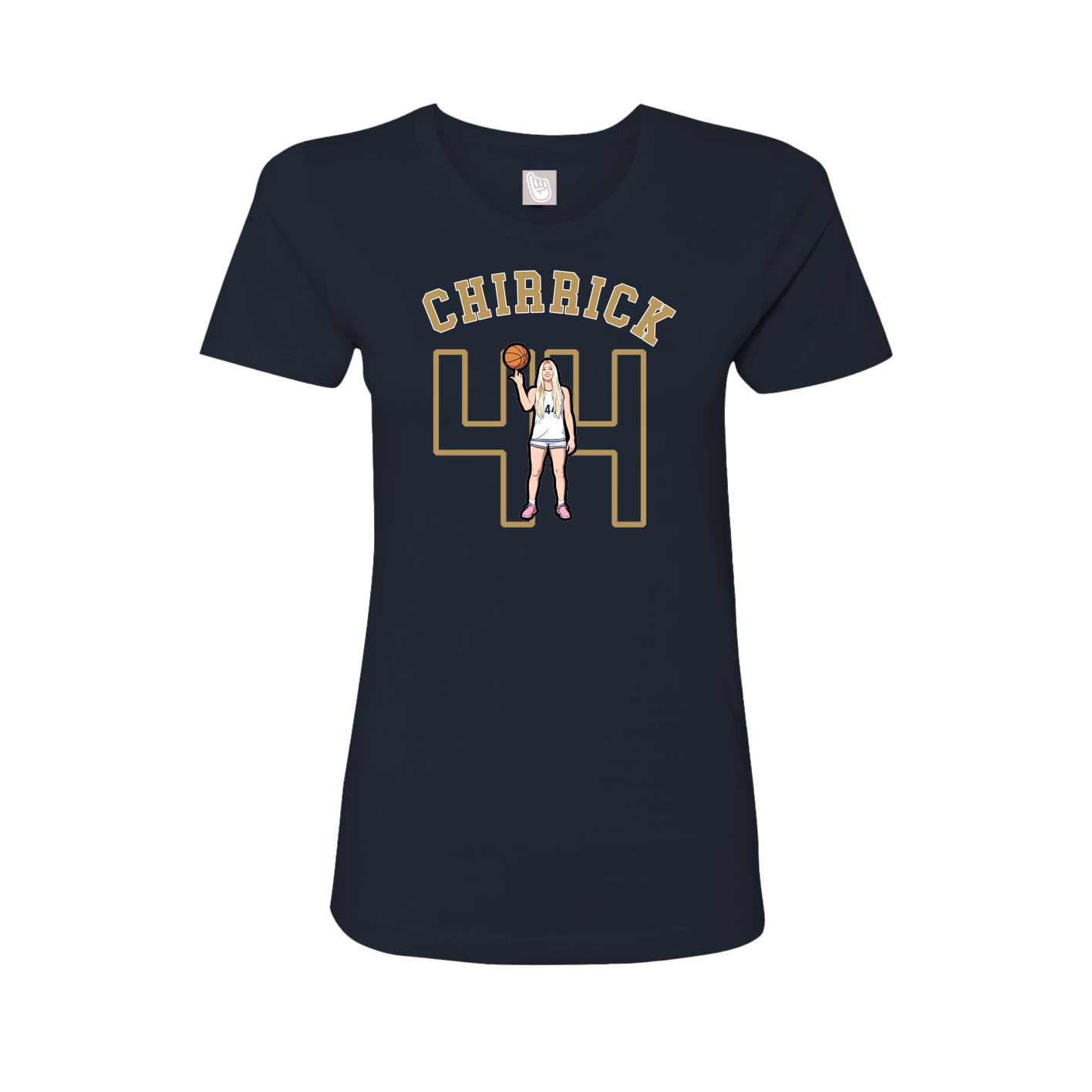 Fitted Women's Tee — Shirsey Arch in Navy
