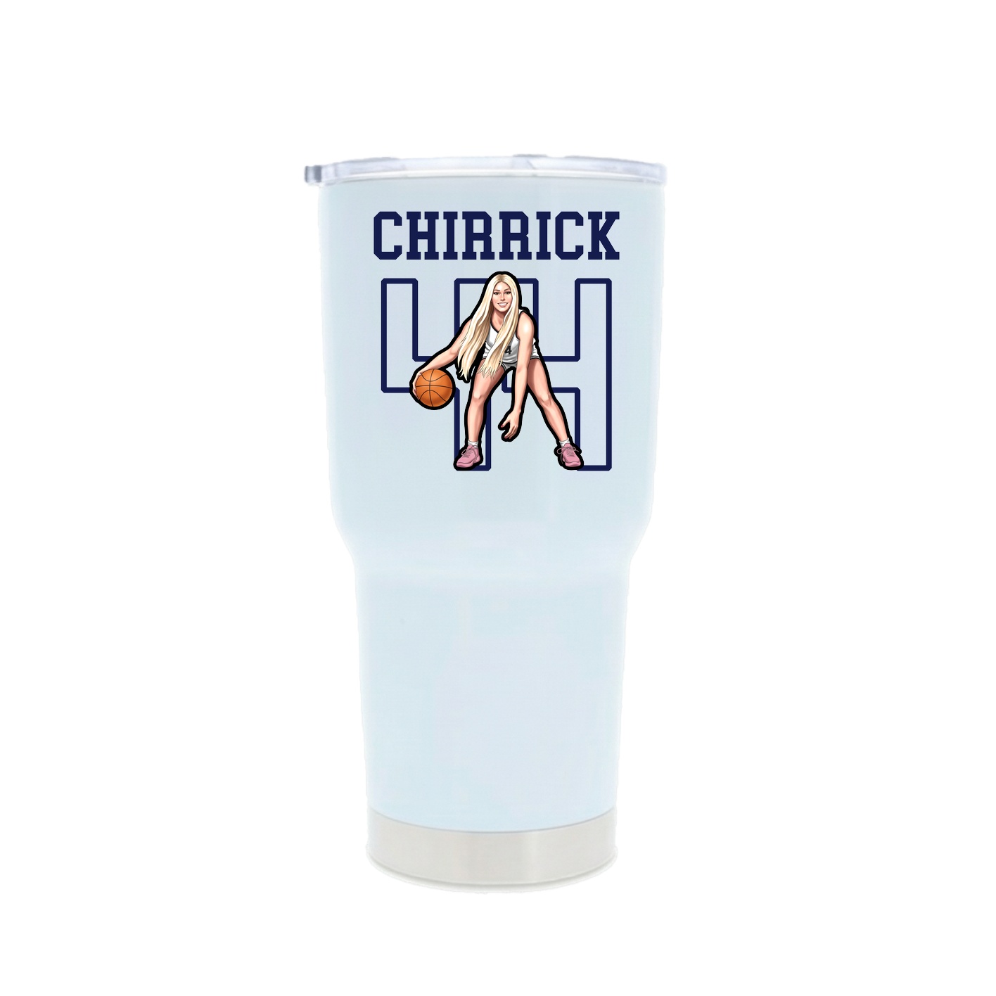 30oz Stainless Steel Tumbler — Shirsey in White