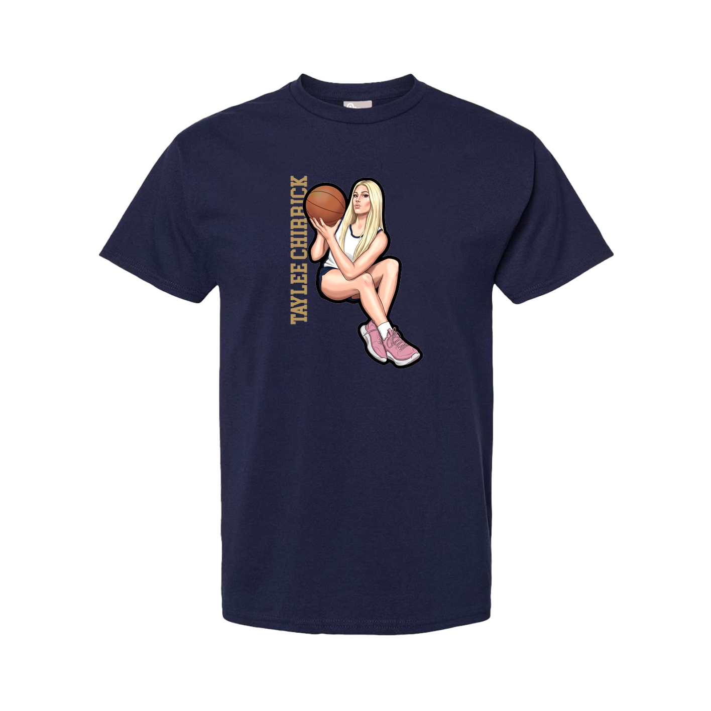 Tee — Name Vertical in Navy
