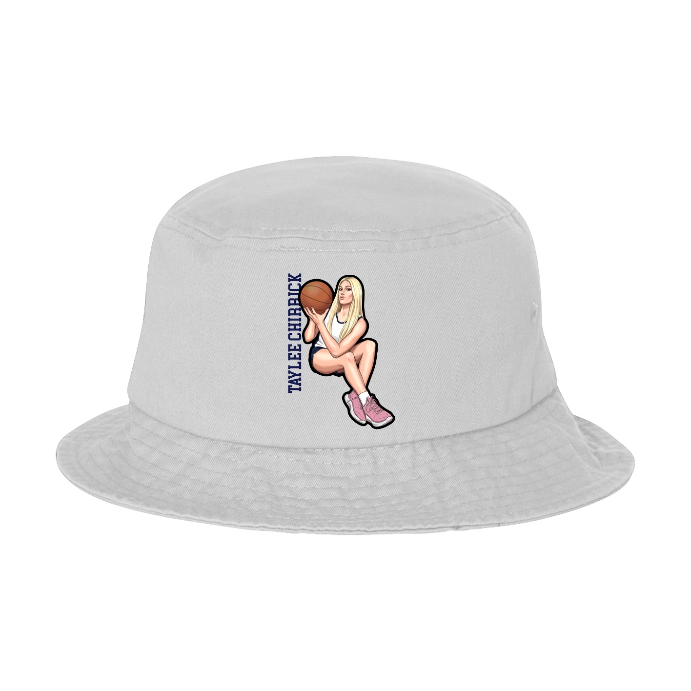 Bucket Cap — Name Vertical in White