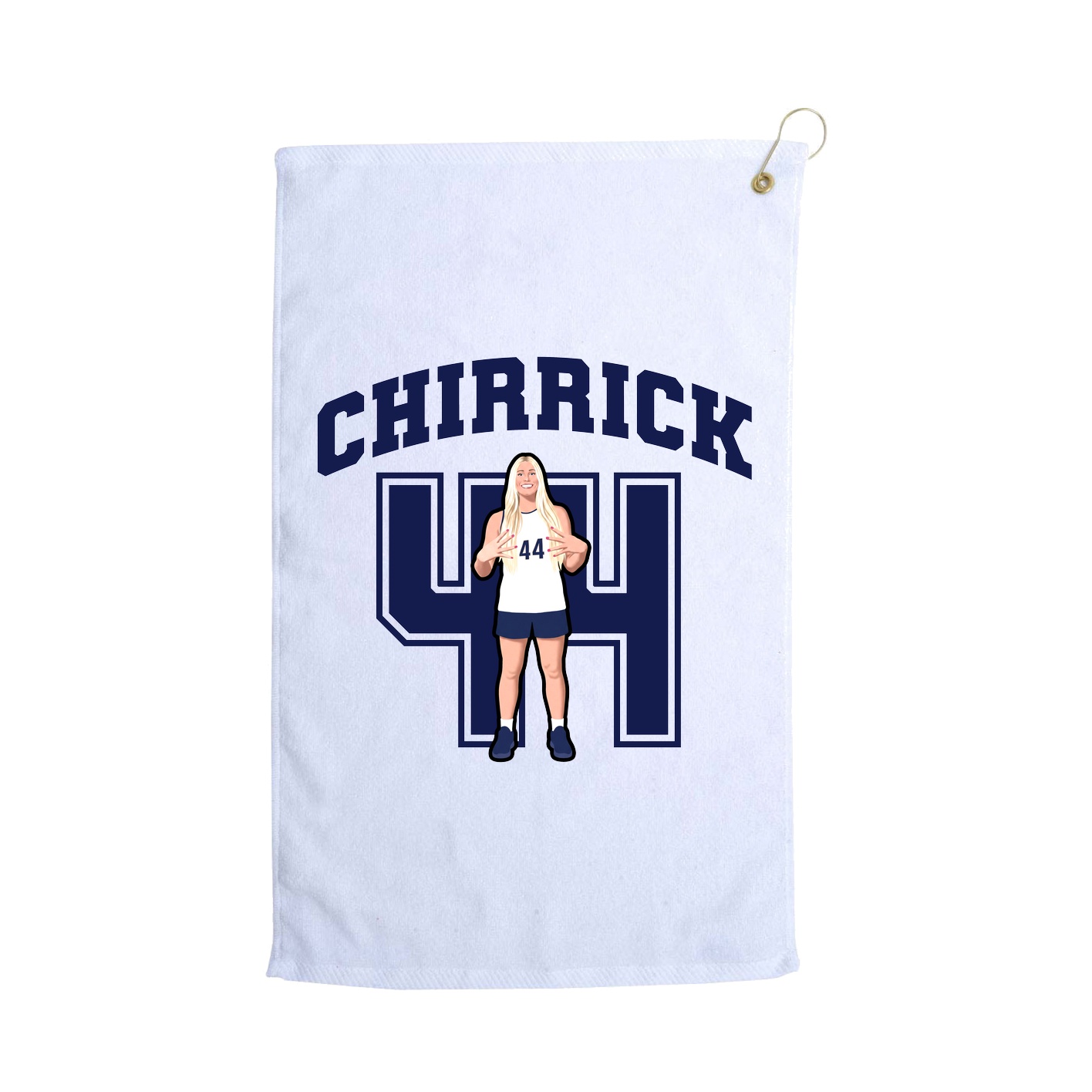 Golf Towel — Number in White