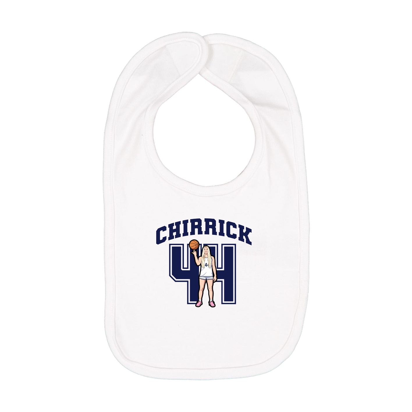Infant Bib — Number in White