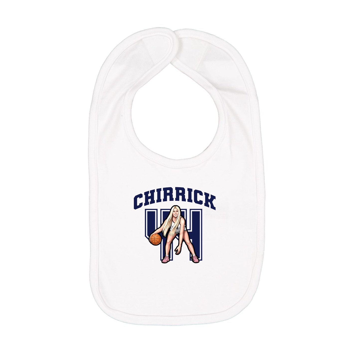 Infant Bib — Number in White