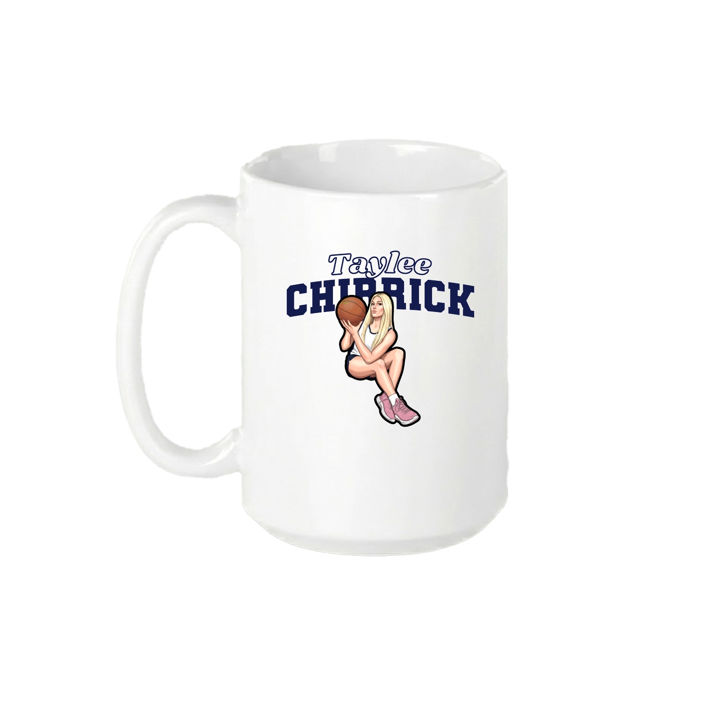 15oz Coffee Mug — Name Arch in White