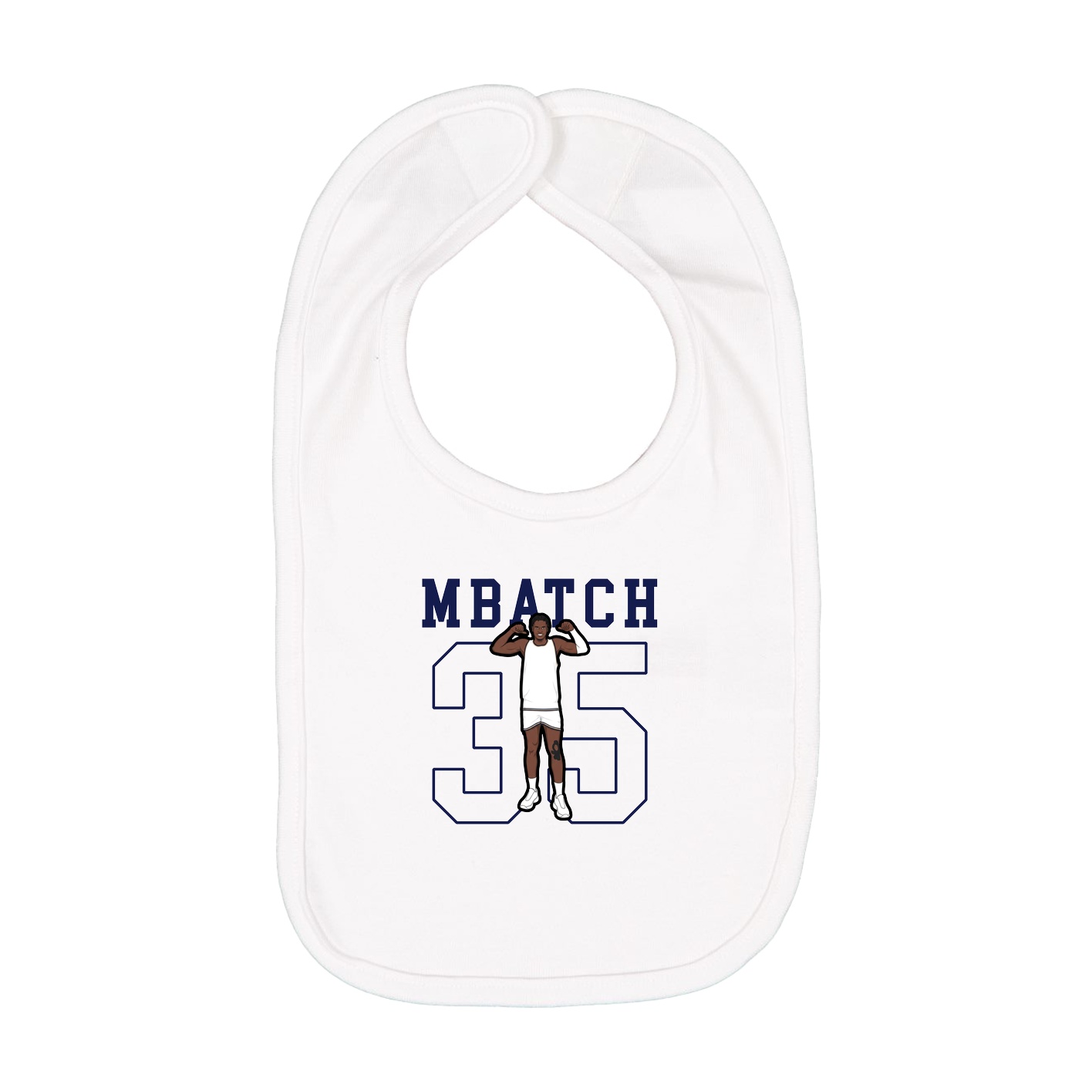 Infant Bib — Shirsey in White