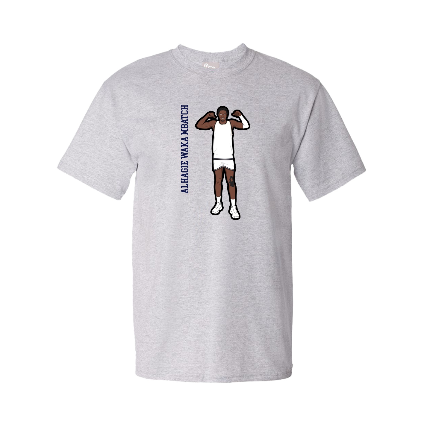 Youth Tee — Name Vertical in Grey