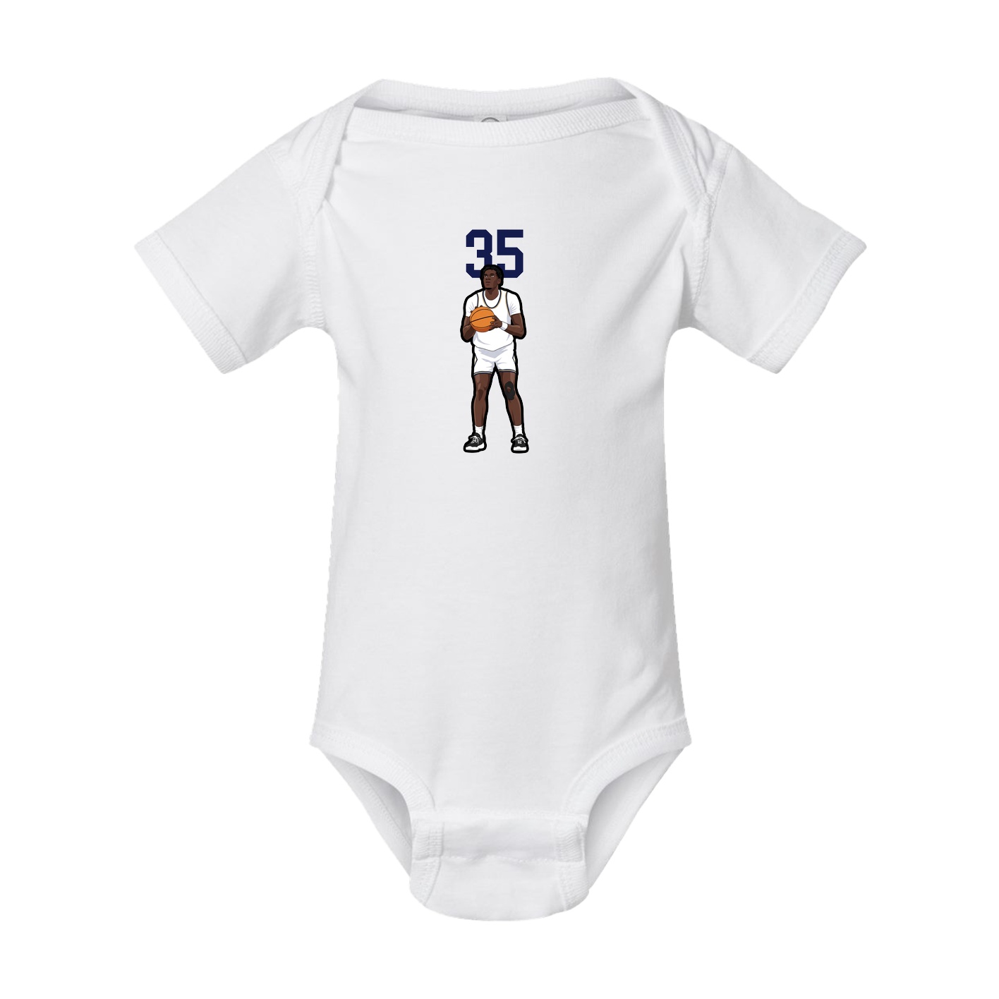 Baby Onesie — Number Top in White