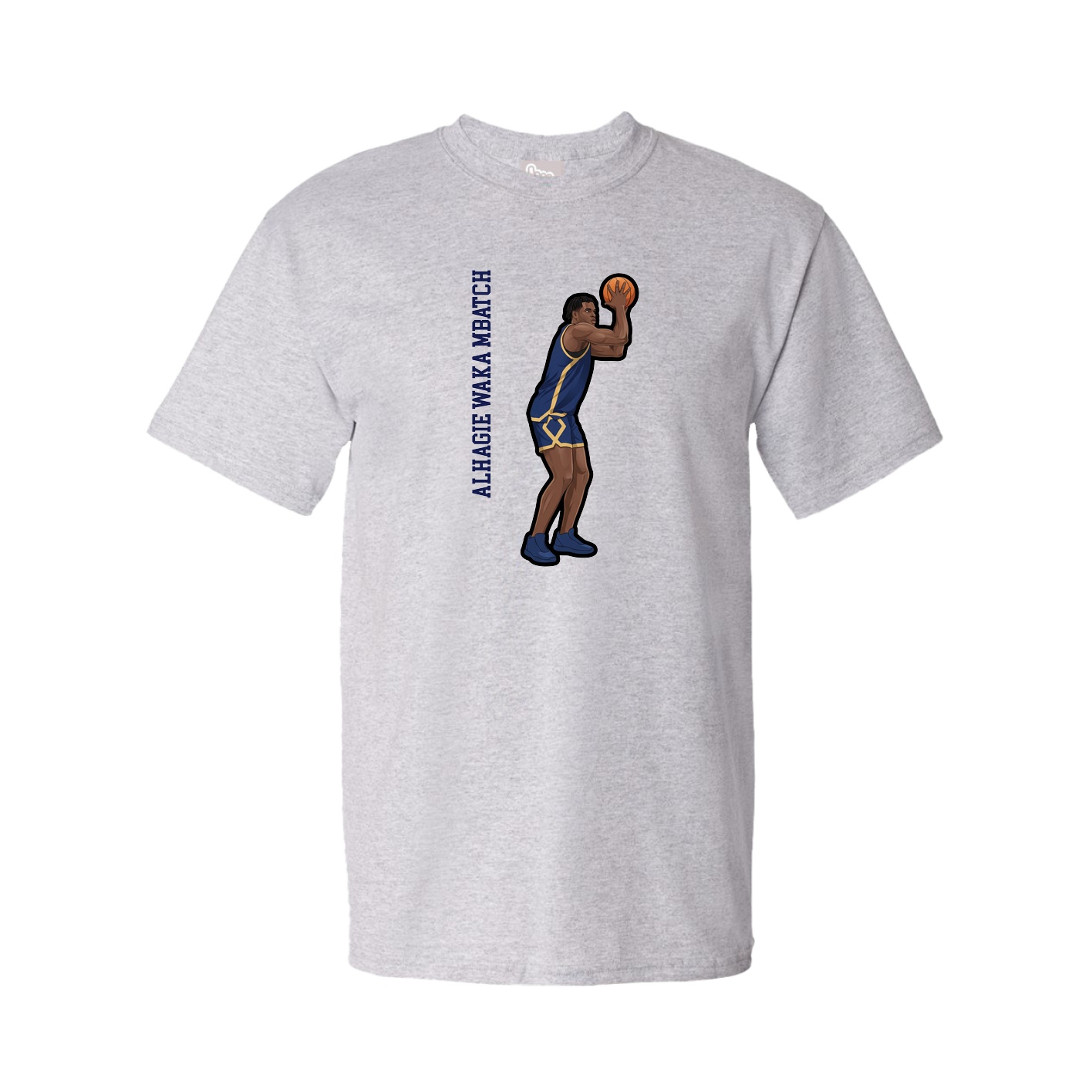 Tee — Name Vertical in Grey