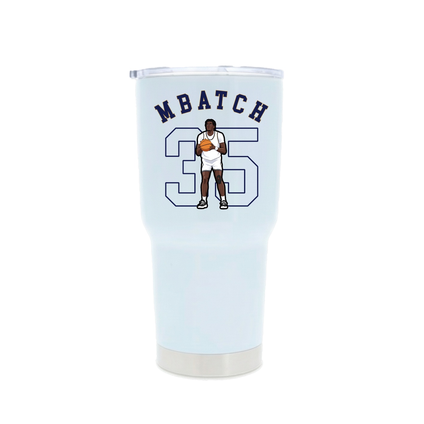30oz Stainless Steel Tumbler — Shirsey Arch in White