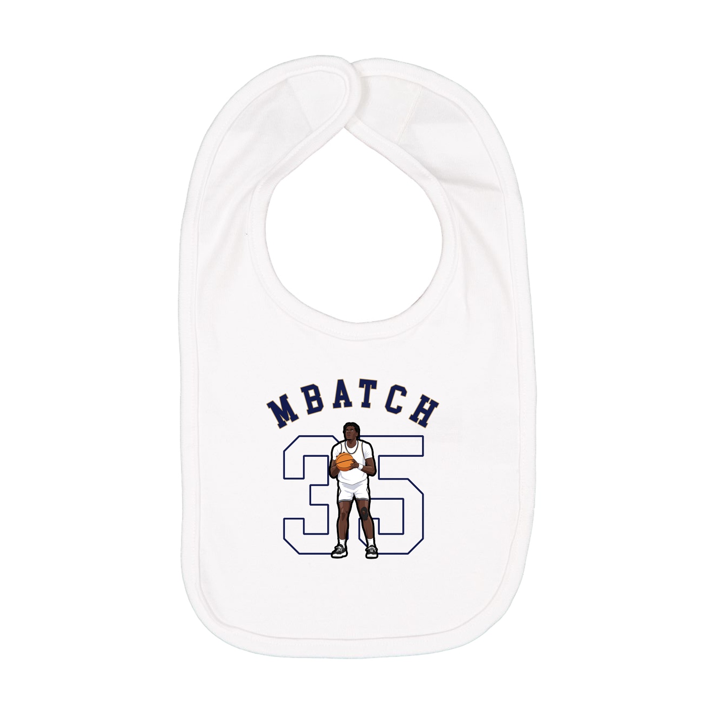 Infant Bib — Shirsey Arch in White