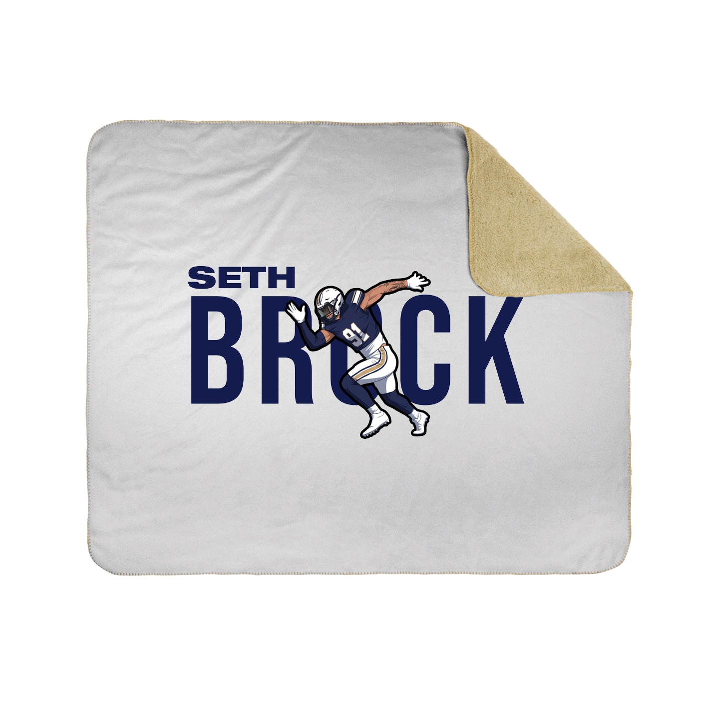 Throw Blanket — Player Name in White