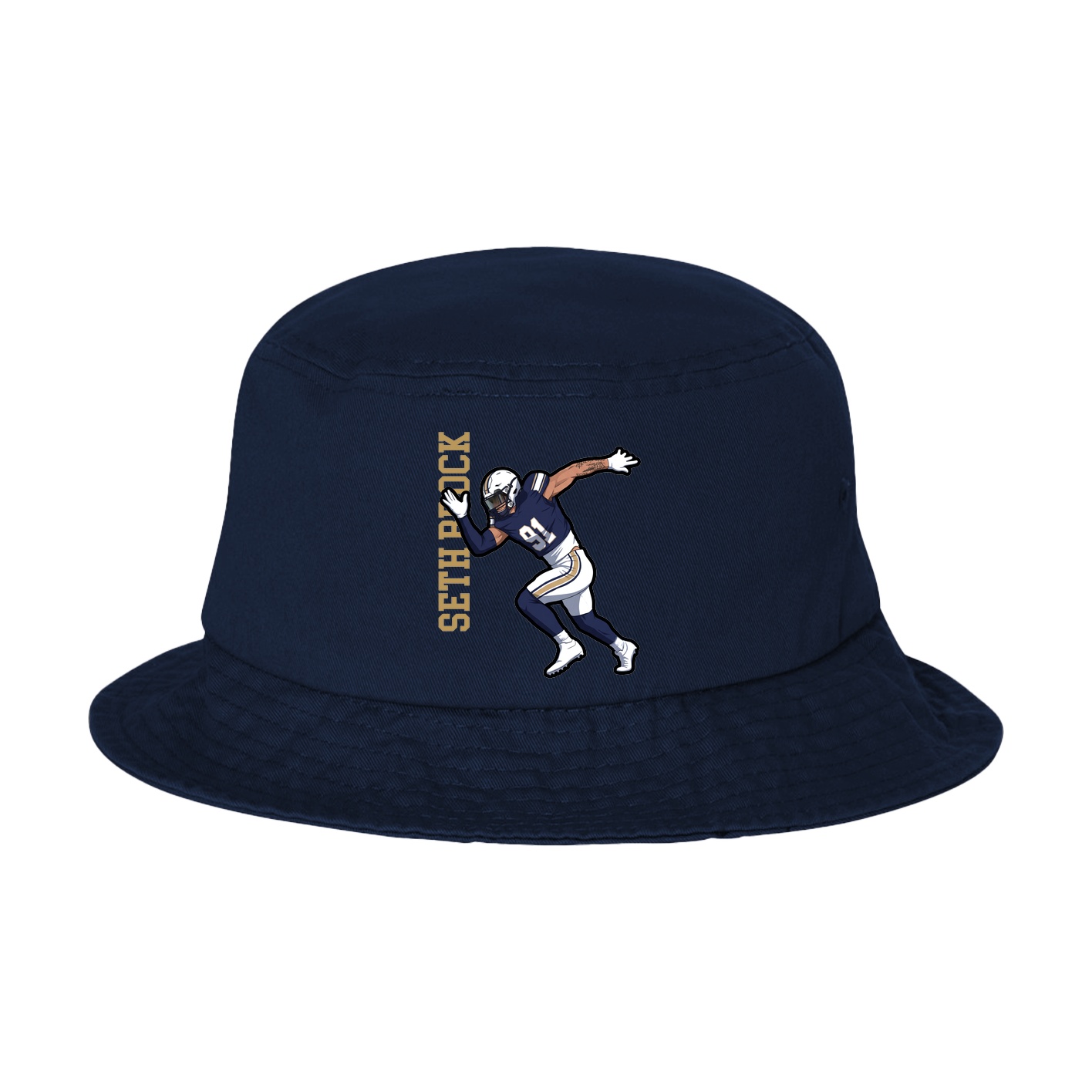 Bucket Cap — Name Vertical in Navy