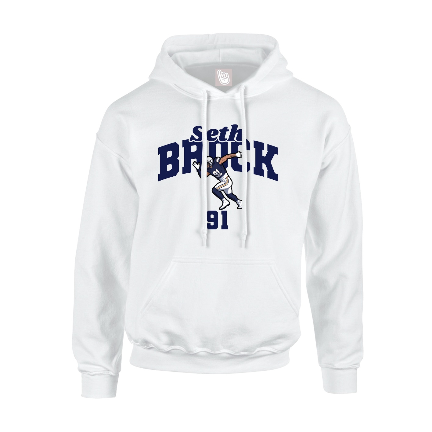 Youth Hoodie — Signature Arch in White
