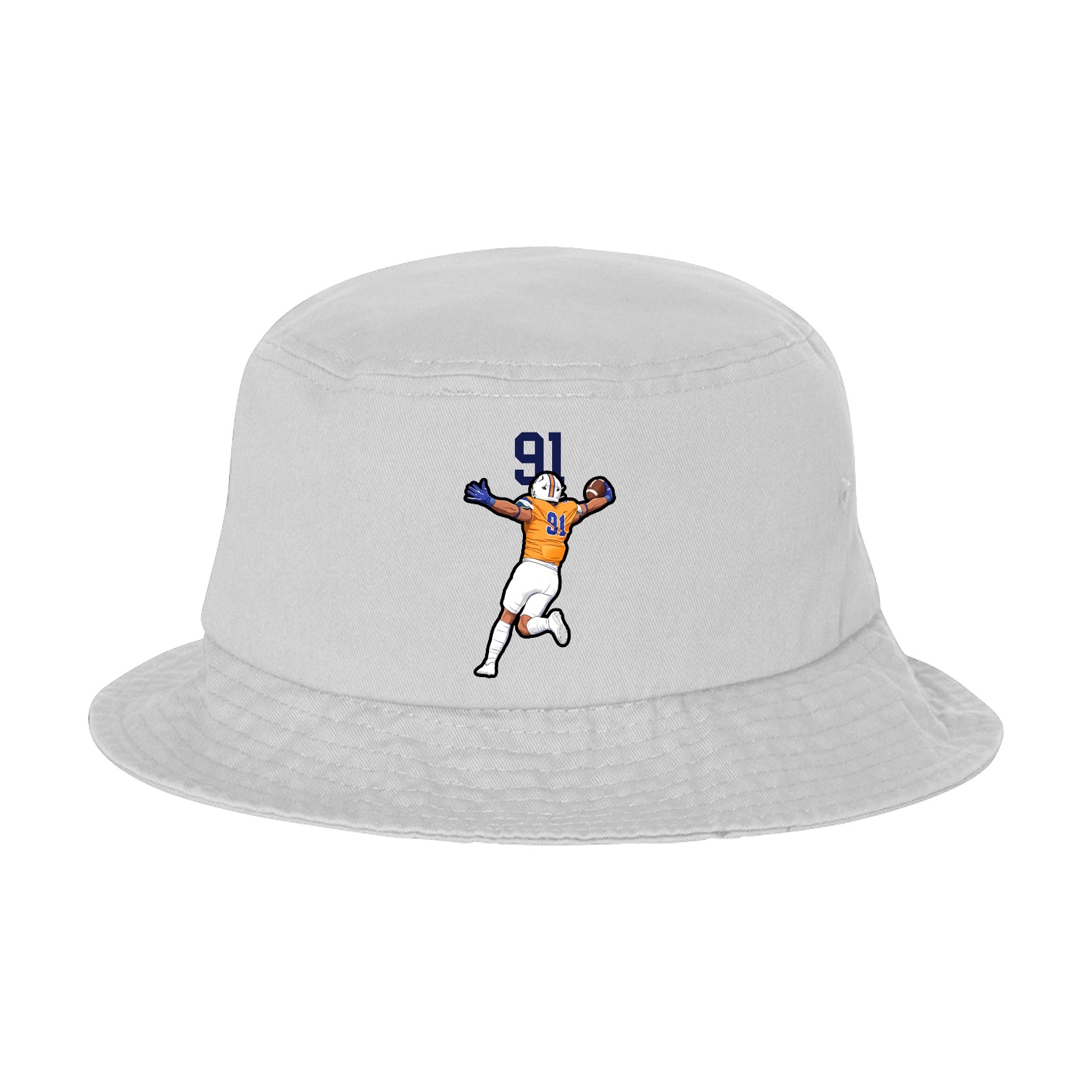 Bucket Cap — Number Top in White