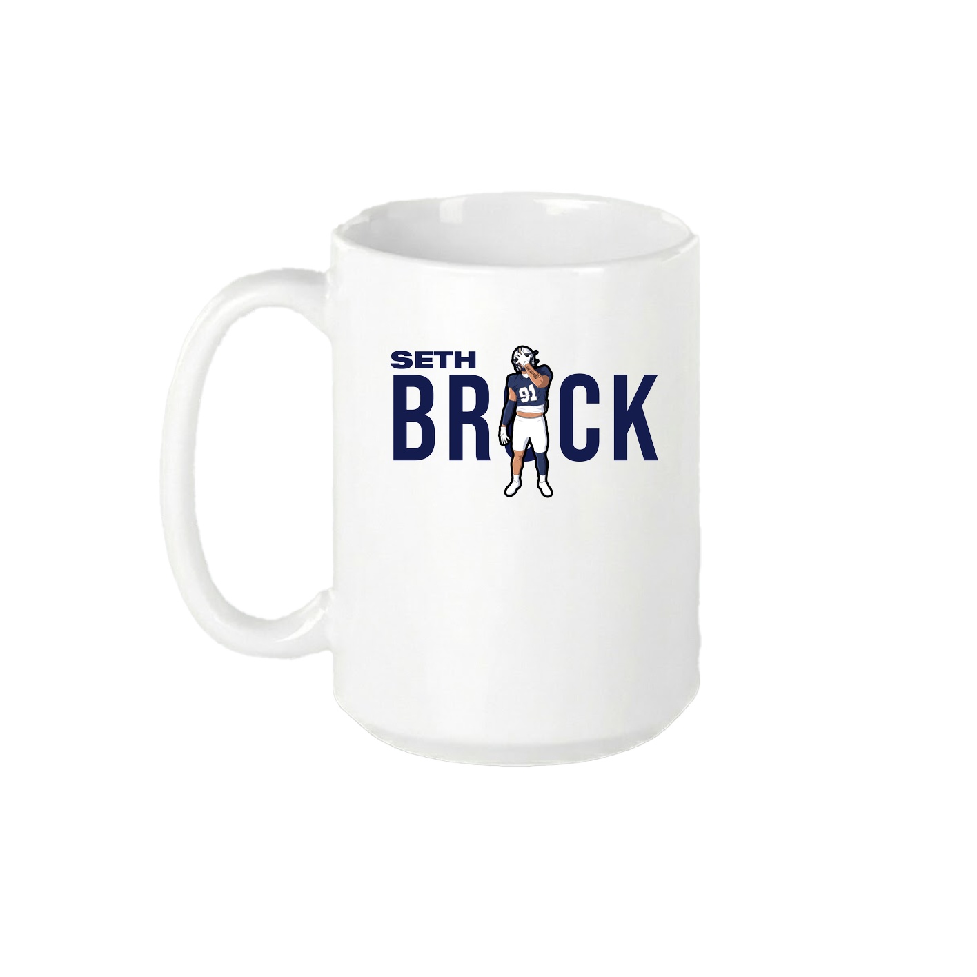 15oz Coffee Mug — Player Name in White